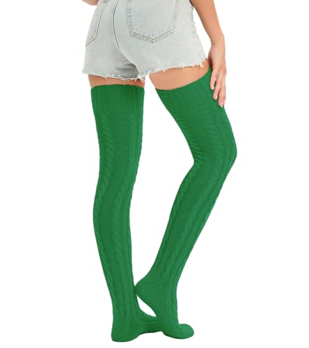 Image of Sexybody Women's Thigh High Socks Over the Knee Knit Socks, Winter Leg Warmers Stockings Knee High Tube Arctic Fleece