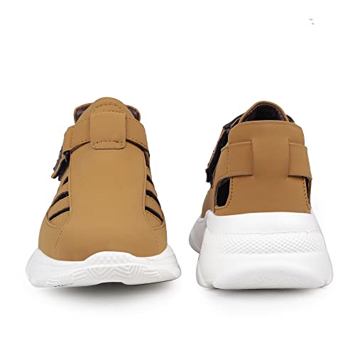 Image of BXXY Men's Casual Roman Sandals with Light Weight Eva Sole and Suede Upper Material.