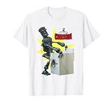 Robot Chicken Funny Robot with Washing Machine Cartoon T-Shirt