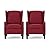 Christopher Knight Home Ellyn Fabric Recliner (Set of 2), Deep Red, Dark Brown from Christopher Knight Home