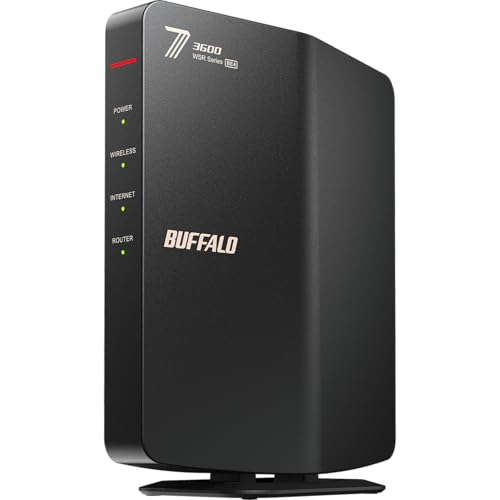 【Amazon.co.jp限定】バッファロー WiFi ルーター 無線 LAN Wi-Fi 7 11be デュアルバンド 2882+688Mbps エコパッケージ WSR3600BE4P/NBK