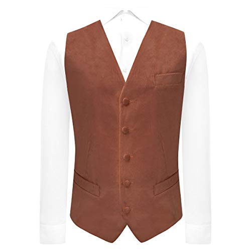 Gilet en velours texturé bronze, bronze, XL Cover