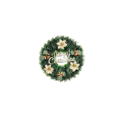 Couronne de Noël extérieure FLXHSA : lot de 2 décorations pour sublimer votre porte d'entrée