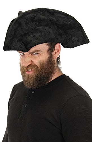 Scallywag Black Pirate Hat Costume Accessory