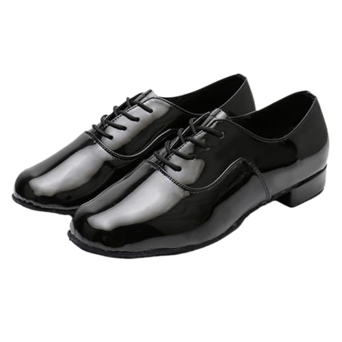 Leichtrit Zapatos Baile Salsa para Hombre,Zapatos Baile SalóN para Hombre,Zapatos Baile Cordones para Hombre,CóModo,Ligero,Ideal para Entrenamiento Y Presentaciones De Baile