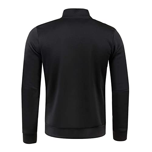 Men'S Autumn And Winter Zipper Collar Solid Color Sweater Comfortable Long Sleeved Fashionable Top Sportswear3