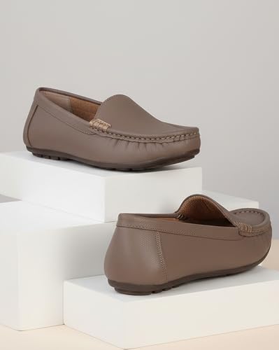 Image of Pluxh Women Ballet Flats | Slip-On Casual & Formal Shoes | Elegant Metal Accent Design, Soft Cushioned Insole with Flexible Anti-Slip Sole | Office Wear, Daily Use & Travel Footwear