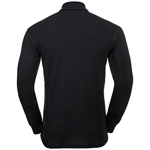 Odlo Thermounterwäsche Herren Active Warm I Langarm Thermoshirt I Warme Skiunterwäsche Langarm Thermoshirt mit Kragen und 1/2 Reißverschluss I Herren