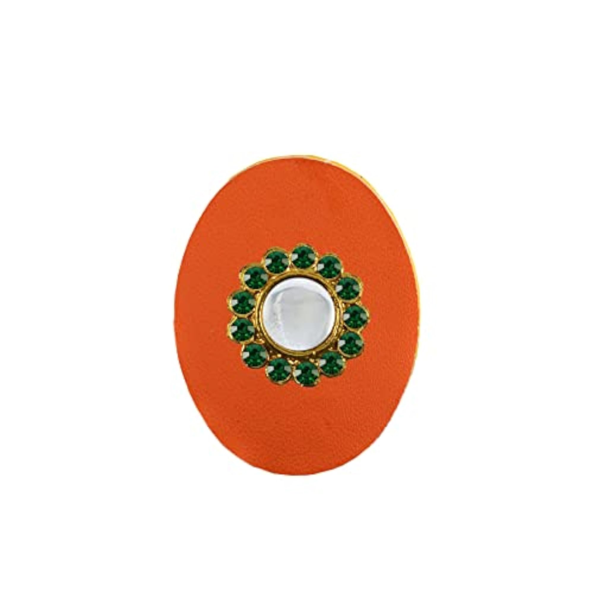 Kundun Stone Stud Sari Pin Brooch, Elegant Charm