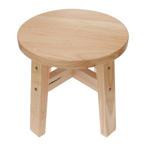 Tabouret à chaussures en bois rond léger de hauteur 25 cm