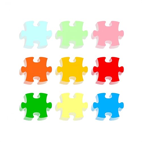 抜型色紙 カラー用紙セット・約12.7×15.2cm | 9色×各1枚×10パック(計90枚) | ハート/星/花/足形/人型シルエット展開 | DIYクラフト・スクラップブック・教室/パーティー飾り・メッセージカードに最適 (#23)
