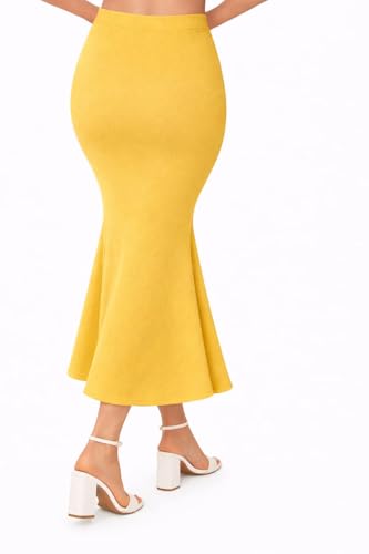 Image of Women's Seamless Cotton-Blend Saree Shapewear Petticoat - High-Waist Underskirt (S-XXL) - Fish-Cut, Breathable & Stretchable for Daily, Party