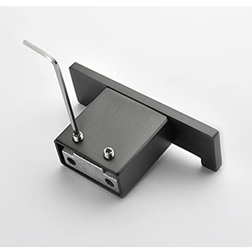Porte-serviettes double gris antirouille pour fixation murale stable