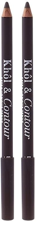 Bourjois - Khôl & Contour Crayon Yeux Couleur intense - 04 BRUN-DEPENDANTE - 1,2 g (Lot de 2)