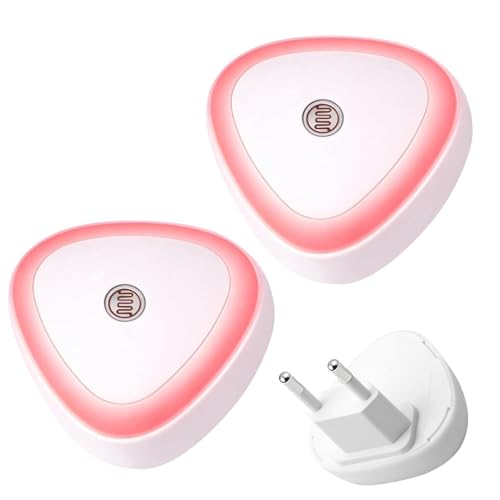 Lumoryx Luz Roja Nocturna Melatonina 2 Piezas LED Enchufe - Lámpara Luz Roja Bebé Infantil con Sensor Crepuscular - Bombilla Roja para Dormir Mejor y Relajación - Red Light Therapy Interior