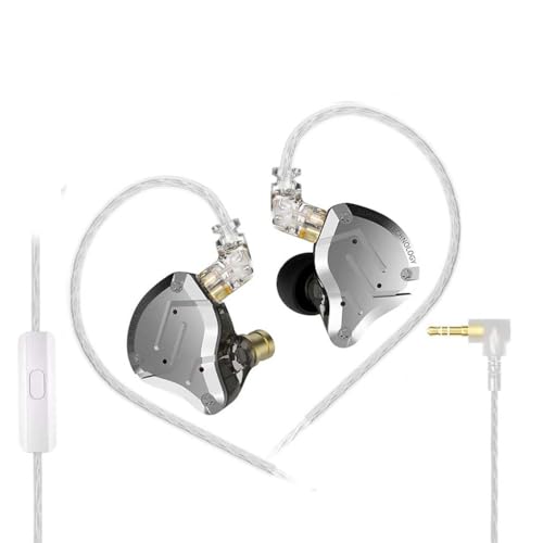 Image of KZ ZS10 Pro in-Ear Monitor Earphone with Mic Hybrid Driver Setup IEM (4 Balanced Armature+1 Dynamic Driver) 2Pin 0.75mm Connector Detachable Cable 3.5mm Gold Plated Plug for Singers, Musician (Mic)