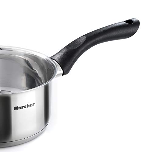 Karcher Set di Pentole Mia Include Coperchi in Vetro, Adatto ai Piani a Induzione, Acciaio Inox, 5 Pezzi - immagine 5