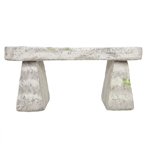 Alpine Corporation 37" Long Outdoor Memorial Bench with Sentiment When A Cardinal Appears, A Loved One is Near Garden Furnitures - Dirty White - Image 7