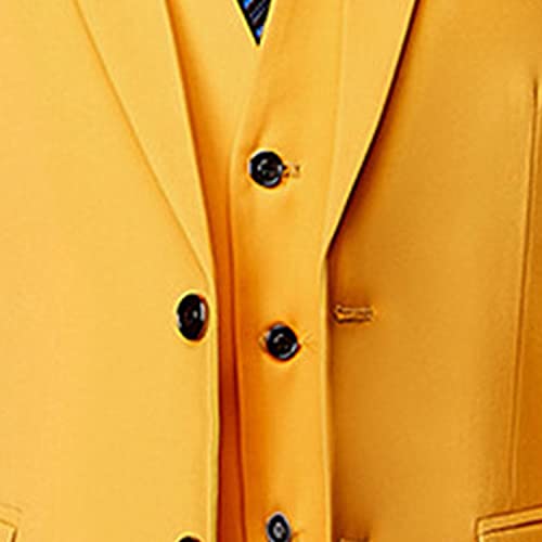 Mens 3 Pieces Luxury Slim Fit Suit 2 Button Business Solid Blazer Sets Casual Party Wedding Jacket Vest Pants Set3
