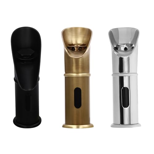 Infrarot Sensor Wasserhahn, Automatisch Induktion Badarmatur, Kaltwasser Armaturen Auslauf Höhe 10 cm Wasserfall Waschtischarmatur für Schulen Hotels Einkaufszentren Andere (Silber)