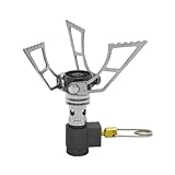 FACAIIO Fornello a gas portatile per campeggio, bruciatore pieghevole da 3000 W con staffa pieghevole, forno tascabile in acciaio inox, fornello da esterno leggero da 40 g