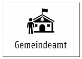 Gemeindeamt – Aufkleber A4: 297x210mm – Mit Grafik und Text