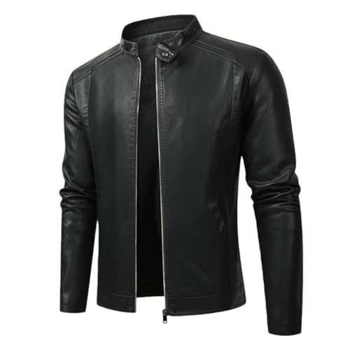 Veste de motard similicuir homme coupe britannique finitions premium