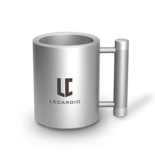 LECARDIO Weighted Heavy Mug 22LB 13 oz - Beer Cup | Fitness Water Cup | Durable Weightlifting Plate Design | Gym Workout and Beer Enthusiast Gift