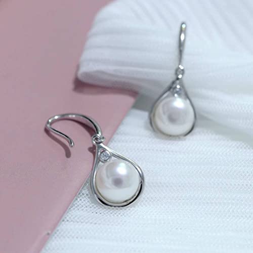 Boucles d'oreilles en perles d'eau douce naturelles anti irritation 925 - 6