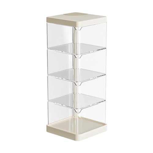 ​​Estante compacto ahorro espacio​​ Caja de almacenamiento giratoria de escritorio creativa, caja organizadora de papelería, joyería y cosméticos, caja de almacenamiento funcional de (E, One Size)