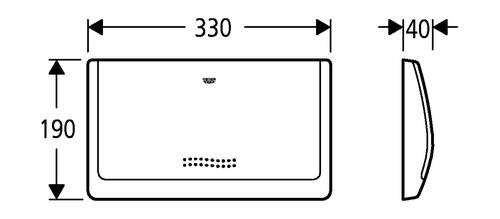 GROHE Classic - Abdeckplatte (langlebige Oberfläche, 330mm x 190mm), Chrom, 37053000