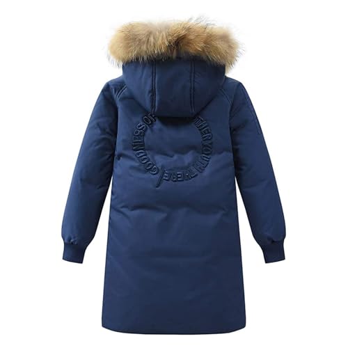 Boys Girls Water 𝐑esistant Winter F𝘂r Hood Down Coats Windproof Warm Fleece Lined Outwear Windbreaker for 6 Coat Boys2