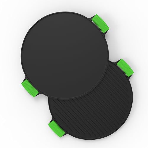 Image of Esspy Cast Iron 2-in-1 Dosa Tawa & Grill with Silicon Handle Grip(30cm) | Double-Sided Tawa /Pan for Roti, Dosa, Chapati, Fish & Steak | Naturally Nonstick, Gas & Induction Cookware