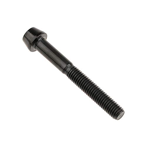 Image of Titanium Ti Bolt M5x9 16 18 20 25 30 35 40 45 50 55 60mm Tapered Head Screws Pack of 4 (M5x40mm, Black)