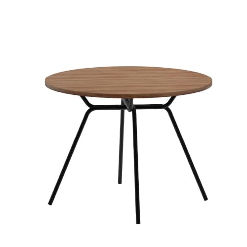 Top 5 Melhores Mesas Redondas para Comprar em 2025 7 Mesa de Jantar Redonda 1m 1588 Carraro (Freijó com Preto)