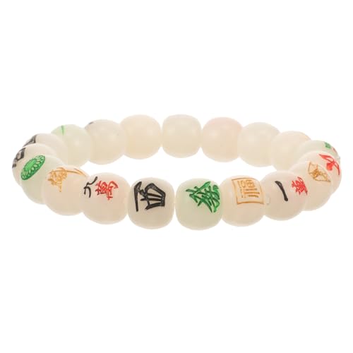 Chinese Mahjong Bracelet Beads Bracelet Gambling Creative Bangle Unisex Women Men