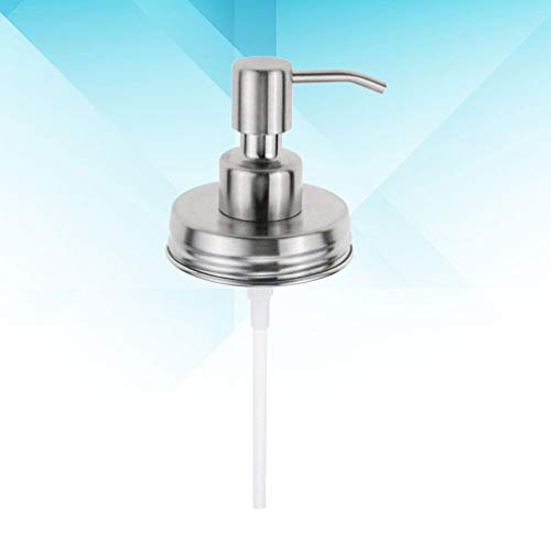TOPBATHY Stainless Steel Pump Head Soap Dispenser Dispenser Lids for Mason Jars in Your Bathroom for Easy Soap Distribution - Image 4