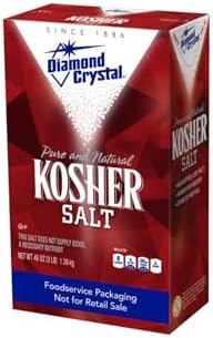 Diamond Crystal Kosher Salt – Full Flavor, No Additives - Pure and Natural Since 1886 (Restaurant Pack) - 3 Pound Box