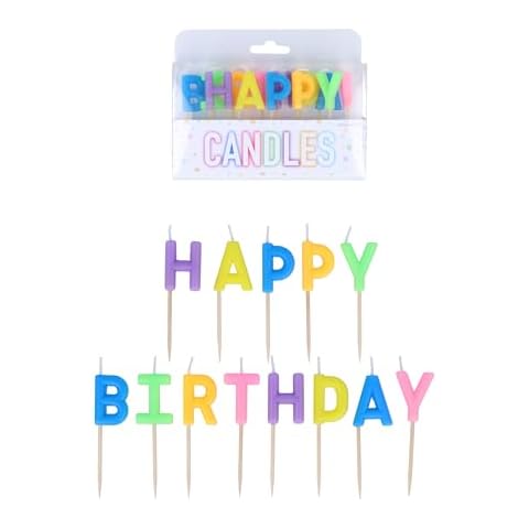 Henbrandt Pack of 13 Happy Birthday Candles Cover