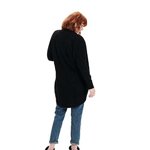 Ugg Womens Fremont Fluffy Knit Cardigan Sweater, Black, Medium Us #TOP2