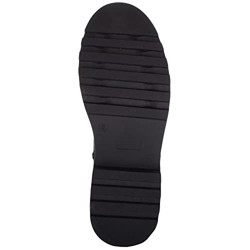 Bottines à lacets en similicuir noir aux finitions soignées - 7