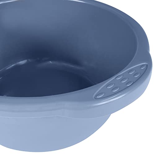 Schüssel 14 Liter rund Ø40x18 cm Blau - Universal Haushaltsschüssel Waschschüssel Küchenschüssel Spülschüssel Kunststoff Fußbad Pflege - nestbar