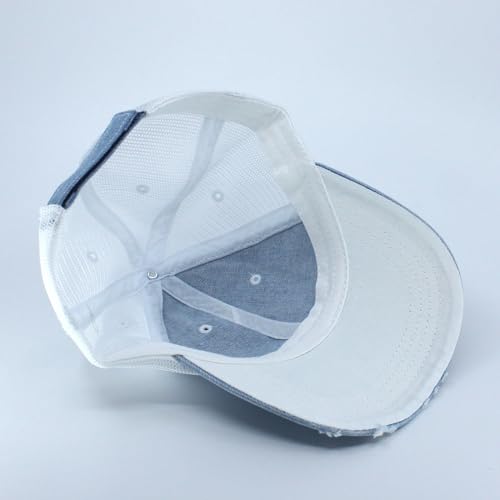 Image of The Vintage Year Distressed Cotton Unstructured Soft Mesh Breathable Adjustable Dirty Wash Dad Hat Trucker Baseball Cap
