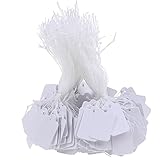 Sunboson Étiquette de Prix 300pcs celles d'étiquette Vierge Cordes de Ticket de Bijouterie Étiquettes de Sacs-Cadeaux Vierges Étiquettes de p (Color : 24 x14mm White, Size : Einheitsgröße)
