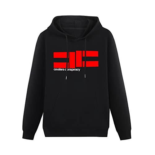 LANDEMEI Cavalera Conspiracy Logo Mens Hoodies Long Sleeve Pullover Loose Hoody Sweatershirt Size S
