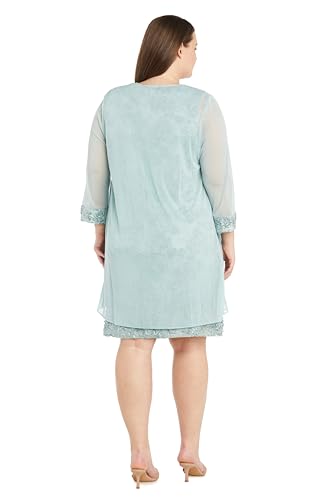 Image of R&M Richards Women's Gleaming Grace Lace Ensemble
