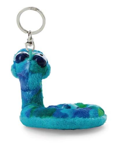 NICI Schlüsselanhänger Schlange ZsaZsa 10cm blau - Plüsch-Begleiter Kuscheltieranhänger mit Schlüsselring für Schlüsselband, Schlüsselbund & Schlüsselhalter