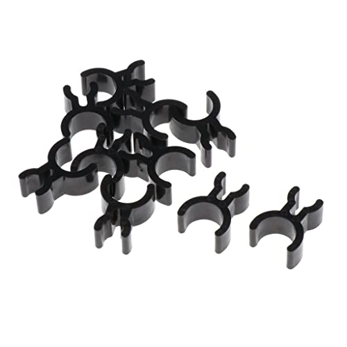 Almencla 10 x Bleistiftklammer für Trompete Horn Waldhorn, Trompeten-Clip, Stifthalter, Notenhalter, Metall, Schwarz, BLASINSTRUMENTE