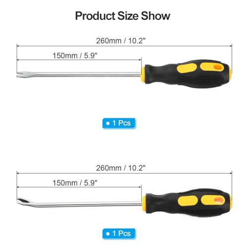 Metall Brecheisenwerkzeug,Werkzeug Zum Entfernen Von Heftern,Entfernung Werkzeuge Abzieher,Klammerentferner mit Tack Abzieher Werkzeug,Polster Konstruktion Nagelzieher,U-Spitze Nagelabzieher,2PC