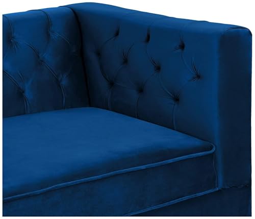 Image of Chesterfield Traditional 3 Seater Luxury Sofa Loving Sofa Button Tufted for Living Room, Guest Room, Bedroom, and Your Loving Space (Dark Blue)